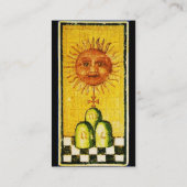 Carte De Visite ANTIQUE RENAISSANCE TAROTS 19 /LE papier perle SUN (Dos)