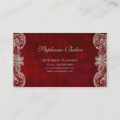 carte de visite Antique Rose Wedding planner Rouge (Dos)