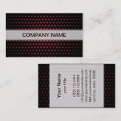 Carte De Visite Antique rubis Techno Dots Modern Black (Devant / Derrière)
