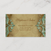 carte de visite Antique Verdigris Wedding planner (Dos)