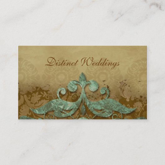 carte de visite Antique Verdigris Wedding planner (Devant)