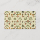 Carte De Visite Antique Victorienne William Morris Fleurs Floral (Dos)