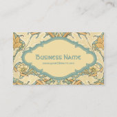 Carte De Visite Antique Victorienne William Morris Fleurs Floral (Devant)