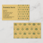 Carte De Visite Antique Victorienne William Morris Fleurs Floral (Devant / Derrière)