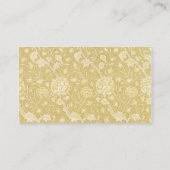 Carte De Visite Antique Victorienne William Morris Fleurs Floral (Dos)