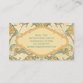 Carte De Visite Antique Victorienne William Morris Fleurs Floral (Dos)