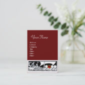 Carte De Visite ANTIQUE Voyage en mer, Ruby Rouge Noir Blanc (Debout devant)