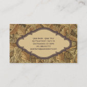 Carte De Visite Antique William Morris Feuilles d'Automne Acanthe (Dos)