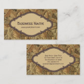 Carte De Visite Antique William Morris Feuilles d'Automne Acanthe (Devant / Derrière)