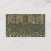 Carte De Visite Antique William Morris victorien floral fleurs (Dos)