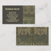 Carte De Visite Antique William Morris victorien floral fleurs (Devant / Derrière)