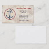 Carte De Visite Antiquités marines (Devant / Derrière)
