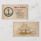 Carte De Visite Antiquités marines (Devant / Derrière)