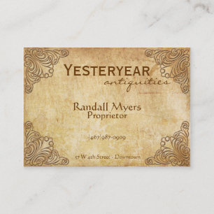 Carte De Visite Antiquités vintages florales