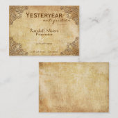 Carte De Visite Antiquités vintages florales (Devant / Derrière)