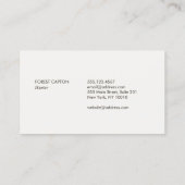 Carte De Visite Antlers de cerfs (Dos)