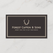 Carte De Visite Antlers de cerfs (Devant)