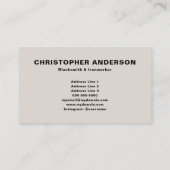 Carte De Visite Anvil & Blacksmith (Dos)