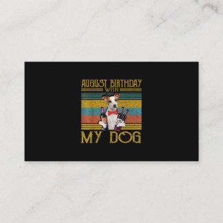 Carte De Visite Août Anniversaire Avec Mon Jack Russell Chien 2020