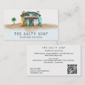 Carte De Visite *~* AP13 6 Plage Whimsical Surf Plage Côtière Mer (Devant / Derrière)