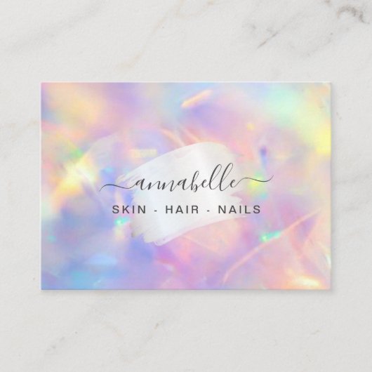 Carte De Visite *~* AP26 OPAL Arc-en-ciel QR Holographe Ethereal  (Devant)