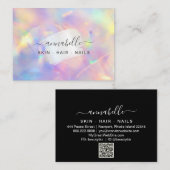 Carte De Visite *~* AP26 OPAL Arc-en-ciel QR Holographe Ethereal  (Devant / Derrière)