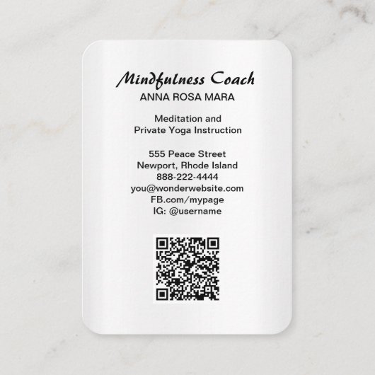 Carte De Visite *~* AP2 Pastel Code QR Abstrait Mandala Foil  (Dos)