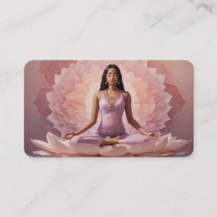 Carte De Visite *~* AP32 Dusty Rose rose Lotus Femme QR Mandala