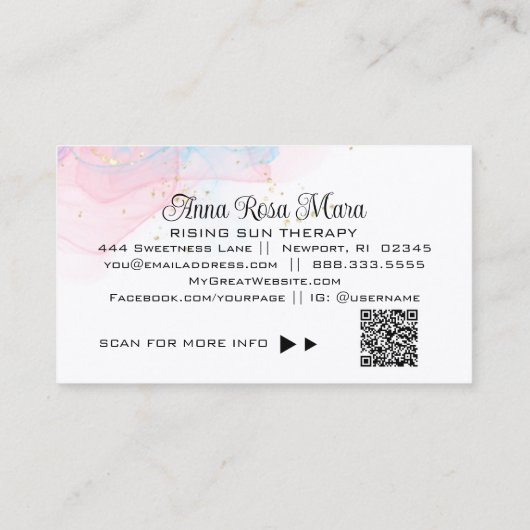 Carte De Visite *~* AP46 Elegant Ethereal Magical Parties scintill (Dos)