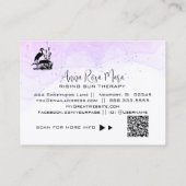 Carte De Visite *~* AP46 QR Elegant Ethereal Beach Marsh Heron (Dos)