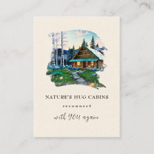 Carte De Visite *~* AP49 Cabine rustique QR Bouleau de printemps d