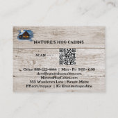 Carte De Visite *~* AP49 Cabine rustique QR Planières en bois Lune (Dos)