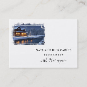 Carte De Visite *~* AP49 Cabine rustique QR Stream Snowy Night