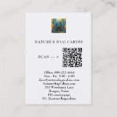 Carte De Visite *~* AP49 Chalet Cabine rustique QR LOGO Pins d'aut (Dos)