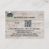Carte De Visite *~* AP49 Plaques en bois de Cabine rustique QR (Dos)