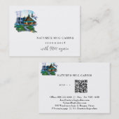 Carte De Visite *~* AP49 Rustique Cabine QR Printemps d'été (Devant / Derrière)