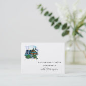 Carte De Visite *~* AP49 Rustique Cabine QR Printemps d'été (Debout devant)