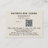 Carte De Visite *~* AP49 Rustique QR Parties scintillant en bois d (Dos)
