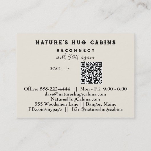 Carte De Visite *~* AP49 Rustique QR Parties scintillant en bois d (Dos)