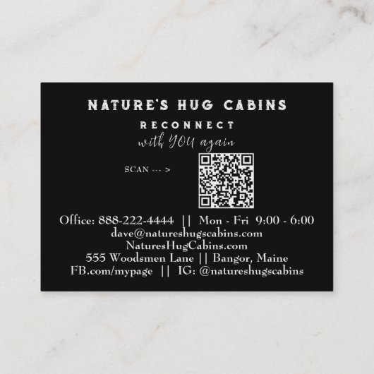 Carte De Visite *~* AP49 Rustique QR Parties scintillant en bois P (Dos)