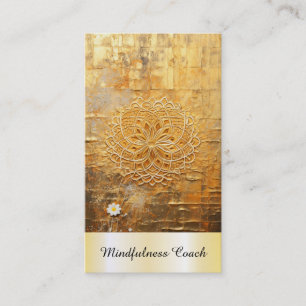 Carte De Visite *~* AP92 QR Gold Flower of Life Reiki Yoga Sacred