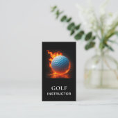 Carte De Visite *~*  AP94 QR Flames Fire  Hot  Bold Golf Ball  (Debout devant)