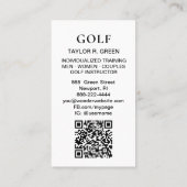 Carte De Visite *~* AP94 QR Flames Fire Rainbow Bold Golf Ball (Dos)