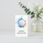 Carte De Visite *~*  AP94  QR Rainbow Splash Golf Ball  (Debout devant)