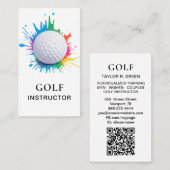 Carte De Visite *~*  AP94  QR Rainbow Splash Golf Ball  (Devant / Derrière)