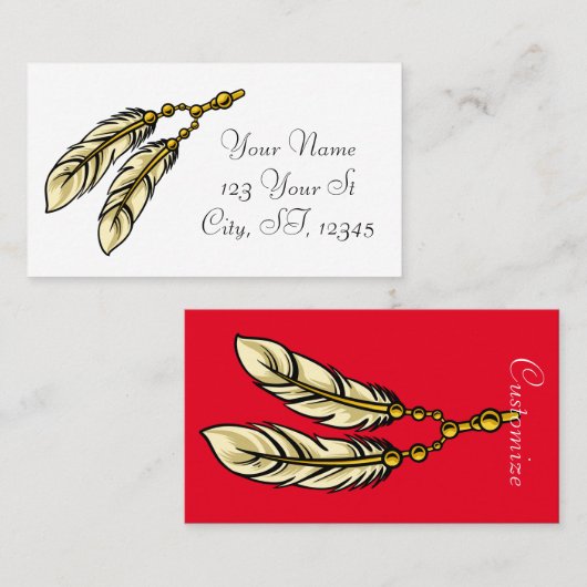 Carte De Visite Apache Feathers Thunder_Cove (Devant / Derrière)