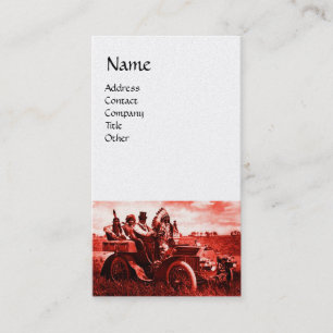 CARTE DE VISITE APACHES ET GERONIMO CONDUISANT UNE VOITURE À MOTEU