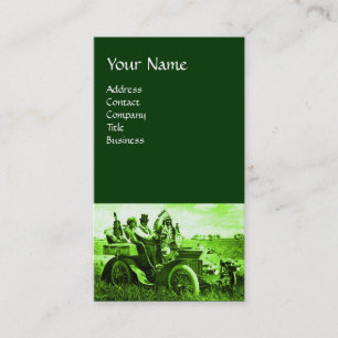 CARTE DE VISITE APACHES ET GERONIMO CONDUISANT UNE VOITURE À MOTEU