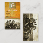 CARTE DE VISITE APACHES ET GERONIMO CONDUISANT UNE VOITURE À MOTEU (Devant / Derrière)