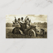 CARTE DE VISITE APACHES ET GERONIMO CONDUISANT UNE VOITURE À MOTEU (Dos)